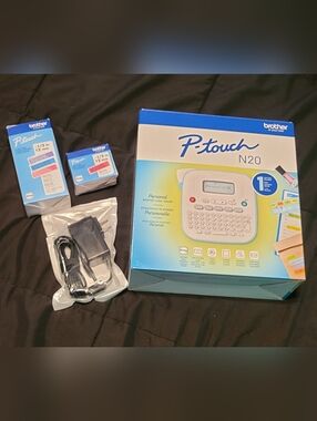 Brother P-touch N20 Label Maker Kit - White & Blue